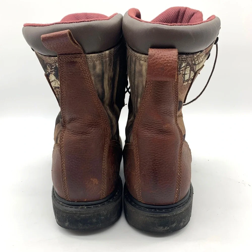 Cabela's Hunting Boots Mens 13EE Brown Camo Leather Lace Up Lug Sole‎ 81-4056